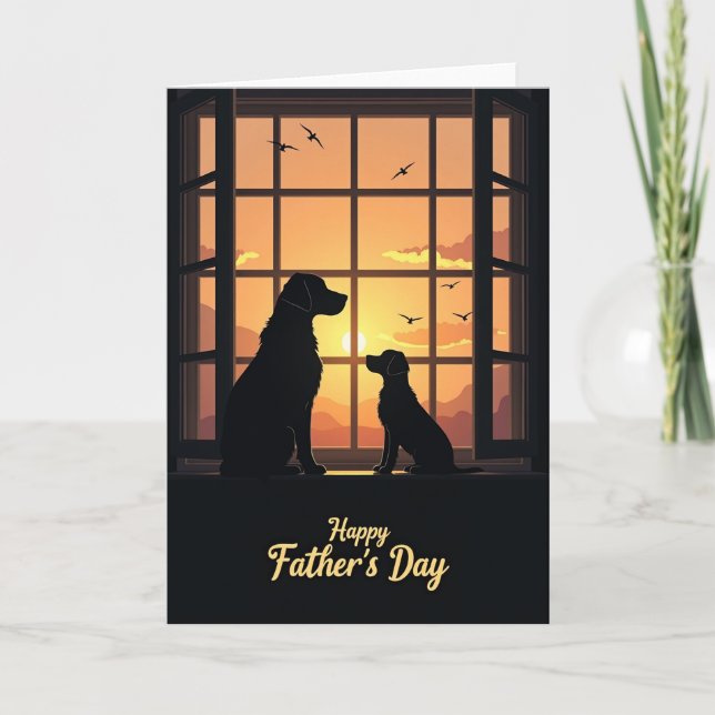 Cartão de Amor Paternal Céu Dourado (Frente)