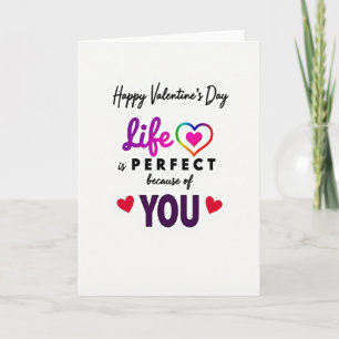 Cartão de Amor Perfeito do Dia dos Namorados