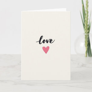 Cartão de Amor Pintado Romântico Limpo