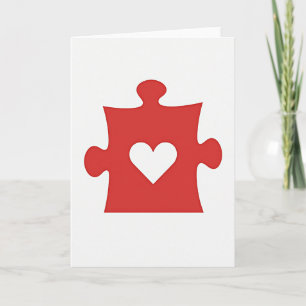 Cartão de Amor Puzzle Coração