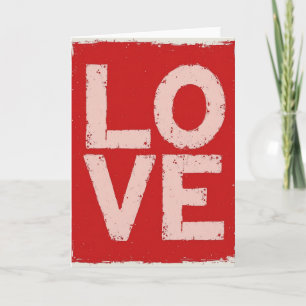 Cartão de Amor Red Grunge