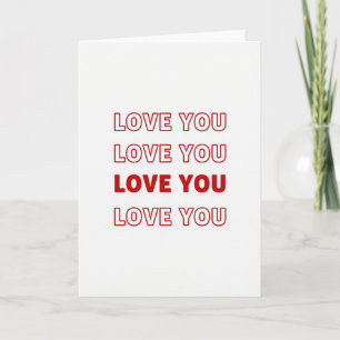 Cartão de Amor Repetido Minimalista
