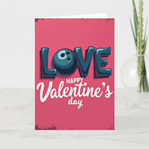 Cartão de Amor Retro de Coração