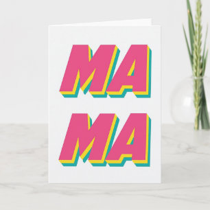 Cartão de Amor Retro Mamãe