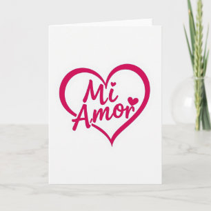 Cartão de Amor Rosa Mi Amor