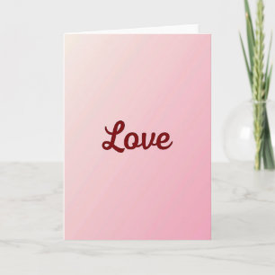 Cartão de Amor Rosa Minimalista