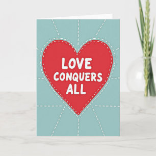 Cartão de Amor Simples Conquista Tudo