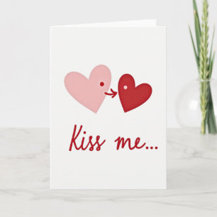 Cartão de Amor Simples Me Beije