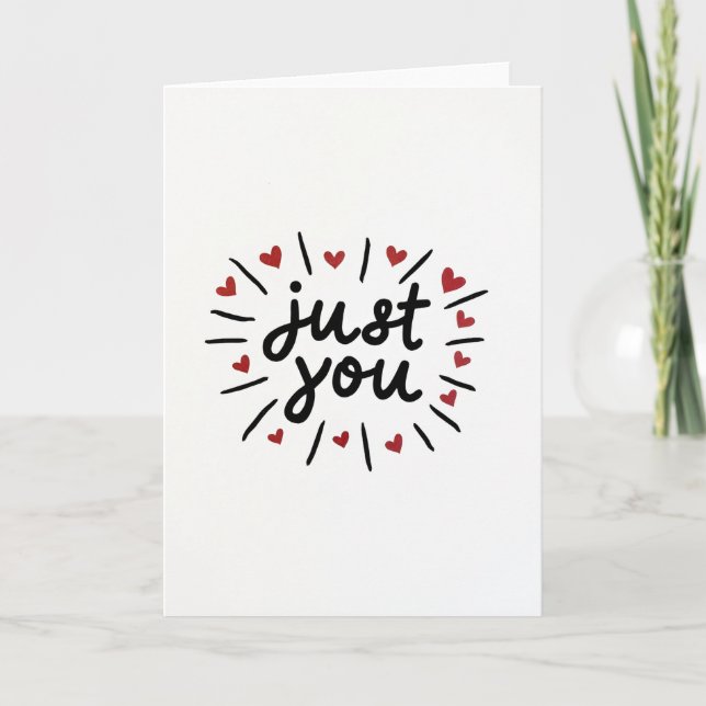 Cartão de Amor Simples para Você (Frente)