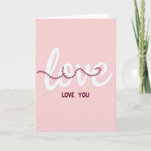 Cartão de Amor Simples Rosa