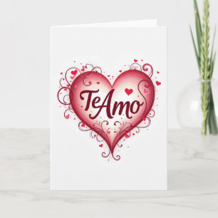 Cartão de Amor Simples Te Amo Coração