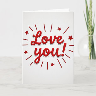 Cartão de Amor Simples Vermelho