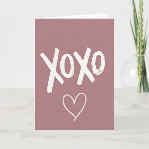 Cartão de Amor Simples Xoxo Coração
