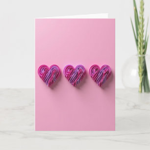 Cartão de Amor Três Corações Arte