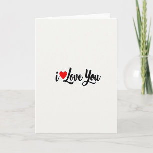 Cartão de Amor Vermelho Eu Te Amo