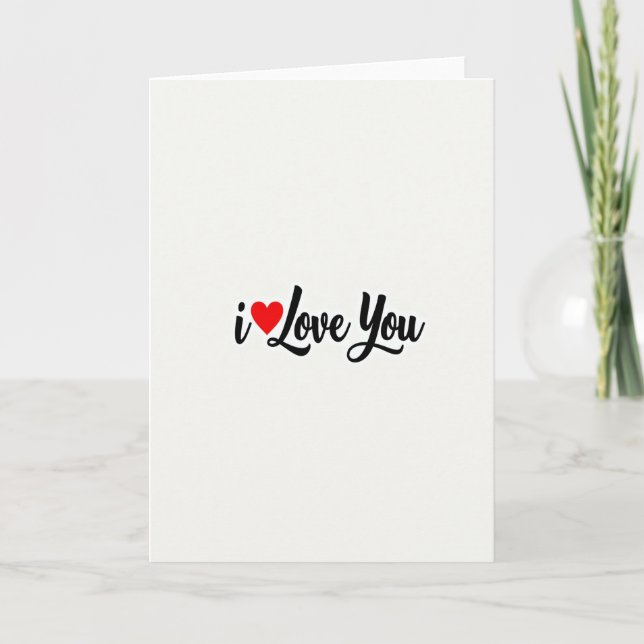 Cartão de Amor Vermelho Eu Te Amo (Frente)