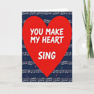 Cartão de Amor Você Faz Meu Coração Cantar