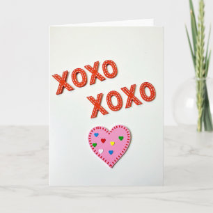 Cartão de Amor Xoxo Artesanal