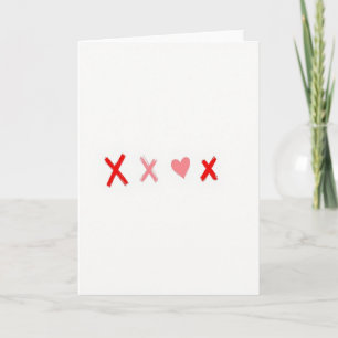 Cartão de Amor Xs e Corações