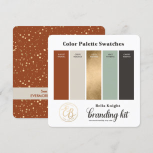 Cartão de Amostras da Paleta de Cores Bege e Doura