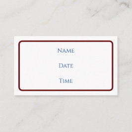 cartão de anexo de teste