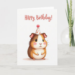 Cartão de Animal com Chapéu de Festa