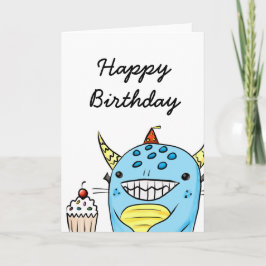 Cartão de aniversário #1 do monstro