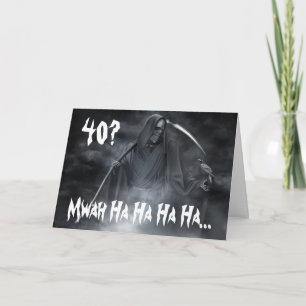 Cartão de aniversário 40º.