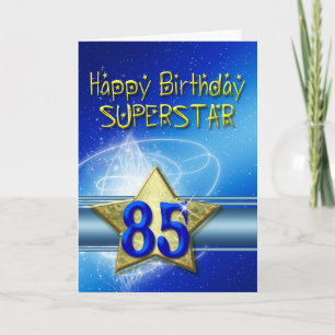 Cartão de aniversário 85 para Superstar
