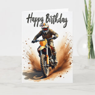 Cartão de Aniversário Ação Off Road