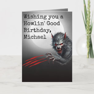 Cartão de Aniversário Adulto de Terror Moderno de 