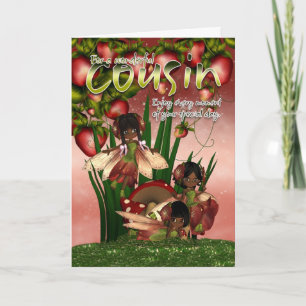 Cartão de Aniversário Africano Americano - Primo -