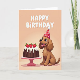 Cartão de Aniversário Alegre do Cachorrinho