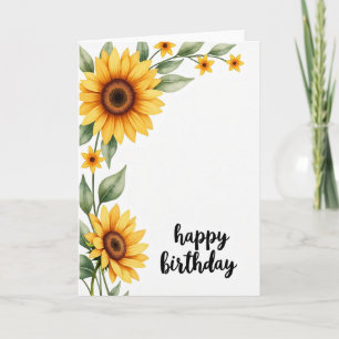 Cartão de Aniversário Alegre e Radiante