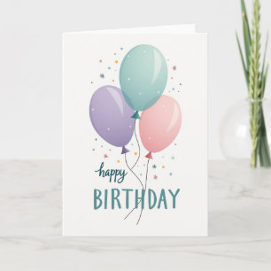 Cartão de Aniversário Alegria Flutuante