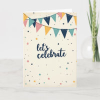 Cartão de Aniversário Alegria Guarlanda