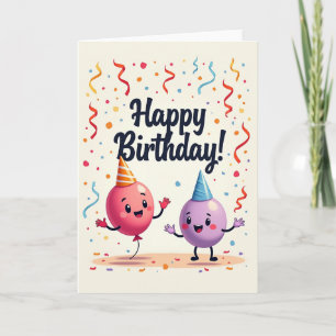 Cartão de Aniversário Amigos da Esfera Alegre