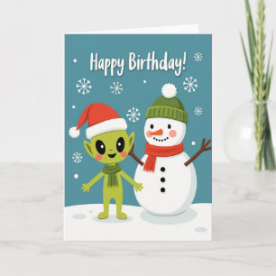 Cartão de Aniversário Amigos de Inverno