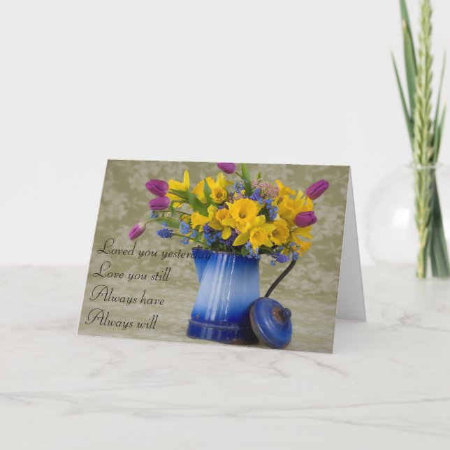 Cartão de Aniversário - Amo-Te Ontem (Frente)