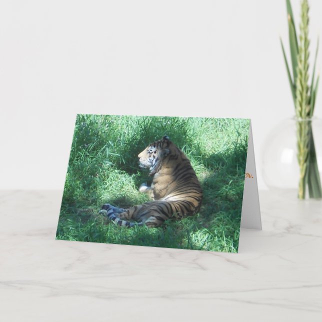 Cartão de Aniversário "Amur Tiger" (Frente)