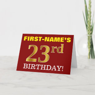 Cartão de Aniversário "ANIVERSÁRIO DE 23 ANOS" Ver