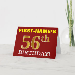 Cartão de Aniversário "ANIVERSÁRIO DE 56 ANOS" Ver