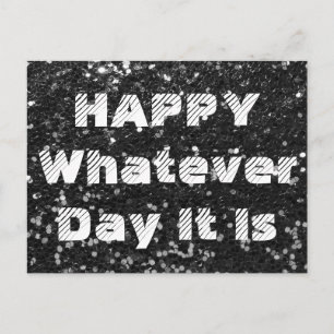 Cartão de Aniversário Anti-Aniversário com Brilho