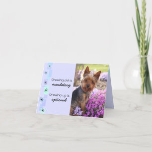 Cartão de Aniversário Antigo e Crescente Personali