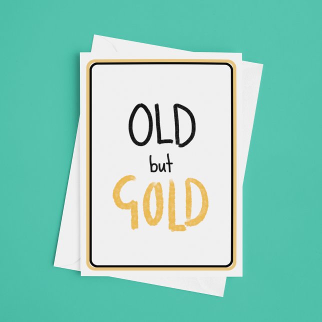 Cartão de Aniversário Antigo, mas Dourado (Criador carregado)