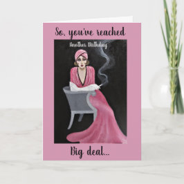 Cartão de Aniversário Antigo Padrão, 5" x 7" Dobra