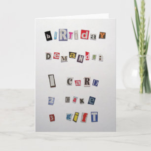 Cartão de aniversário ao estilo Ransom