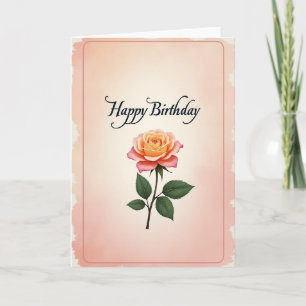 Cartão de Aniversário Apricot Bloom
