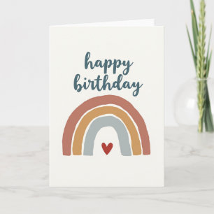 Cartão de Aniversário Arco-íris Terroso
