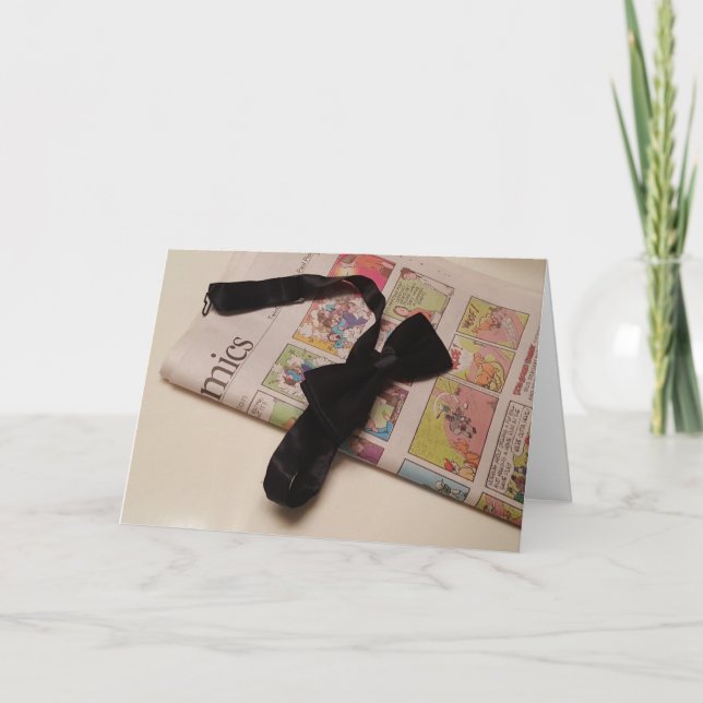 Cartão de Aniversário "Arco Tie História em quadri (Frente)